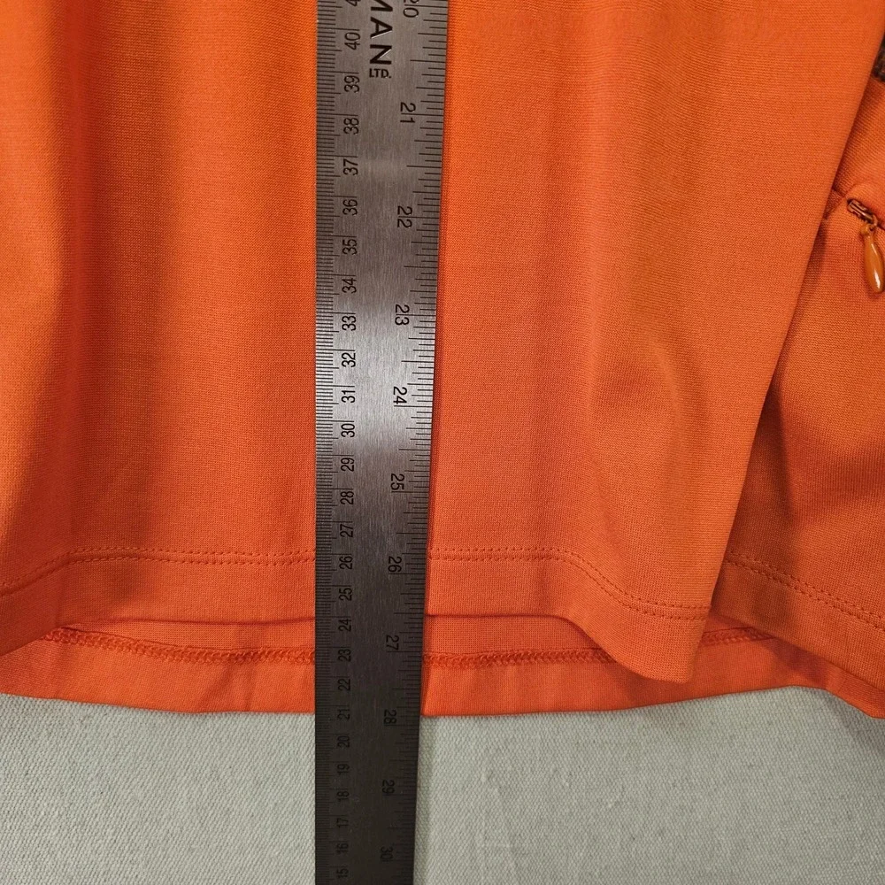 The North Face Men's Large VaporWick Orange Gray V-Neck Performance Shirt Pocket